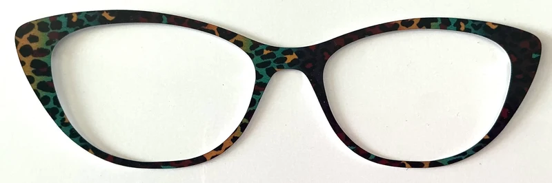 Ella Topper; green and yellow diagonal cheetah fade
