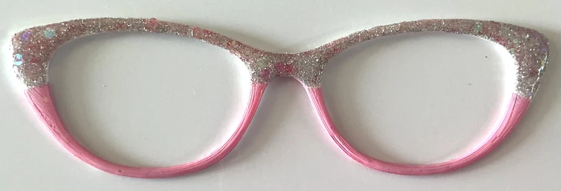Ella Topper; glitter/ baby pink split