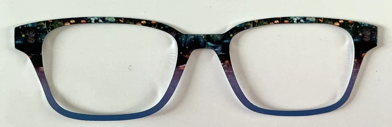 Finley Topper; metal; nighttime garden to purple fade