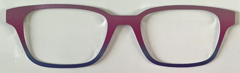 Finley Topper; metal; purple to blue gradient