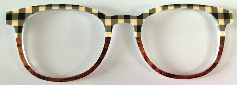 PAIR Reese Topper; checkered/wood grain split