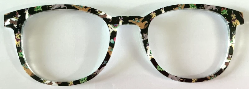 PAIR Reese Topper; party llamas and sloths on black