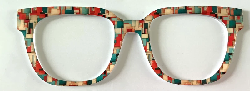 Murphy Topper; teal, burgundy, cream rectangles