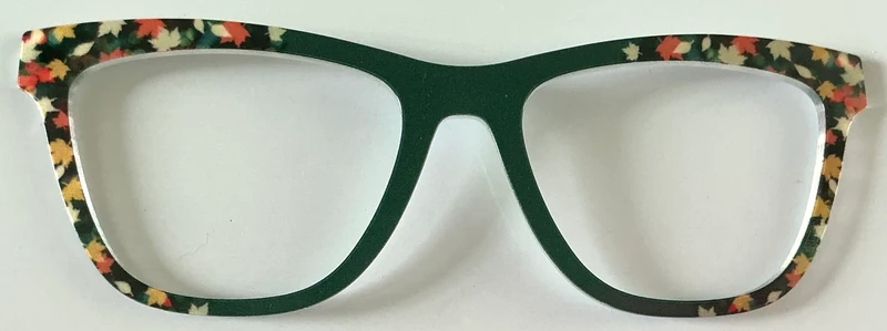 PAIR Harper Topper; fall leaves/forest green vertical split