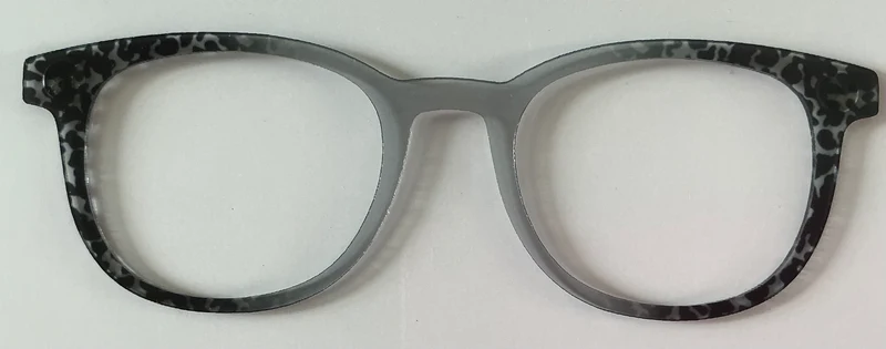 Reese Topper; frosted gray to black tort vertical fade