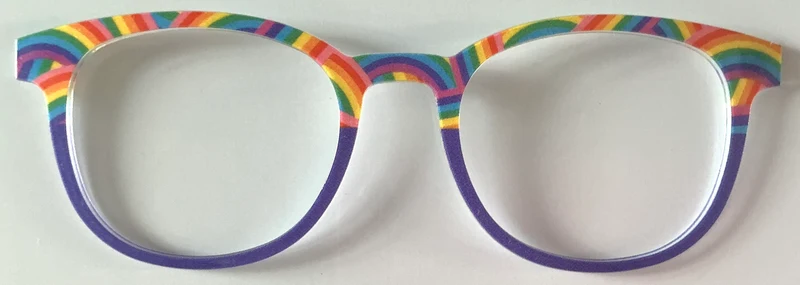 PAIR Reese Topper; rainbow/ purple split