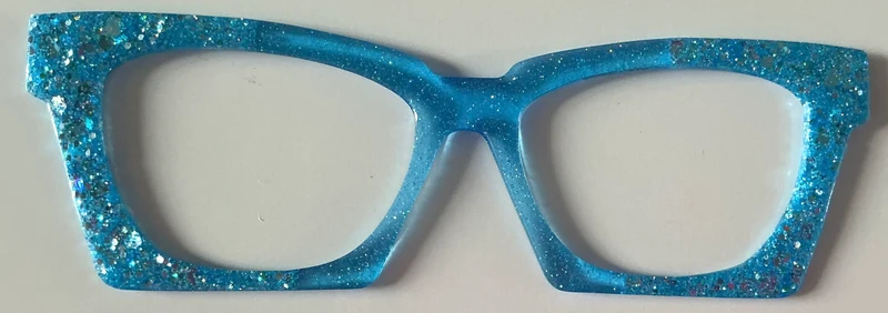 Wanda Case Topper; bright blue glitter