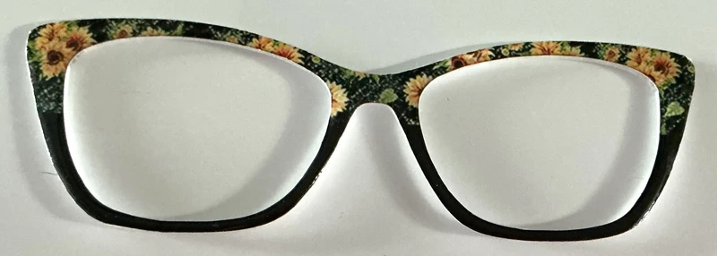 Wanda Topper; sunflowers /black split