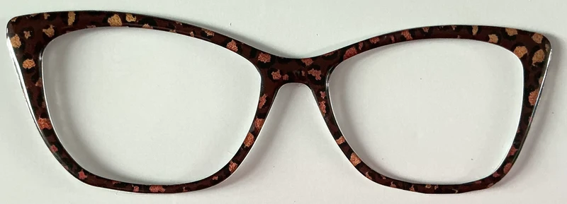 Wanda Topper; dark brown animal print