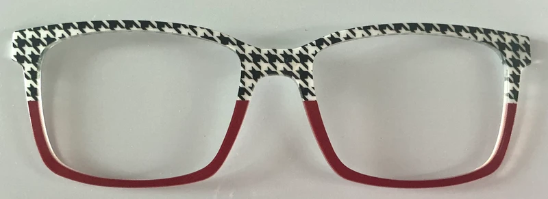 PAIR Kirby Topper, houndstooth/burgundy split