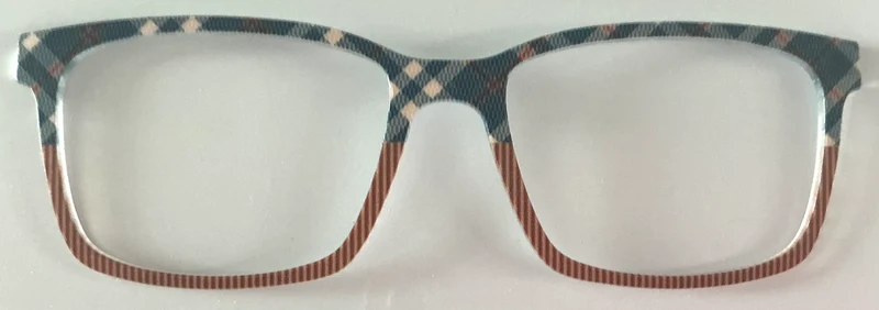 PAIR Kirby Topper; blue plaid/brown stripe split