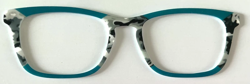 Casper Topper; gray camo to teal color block