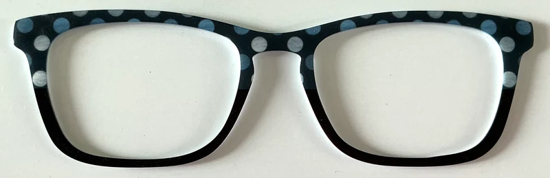 Casper Topper; blue dots on black