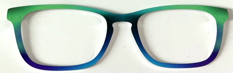 Casper Topper; metal; green to blue gradient