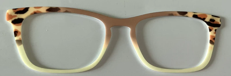 Casper Topper; brown/cream split with animal print corners