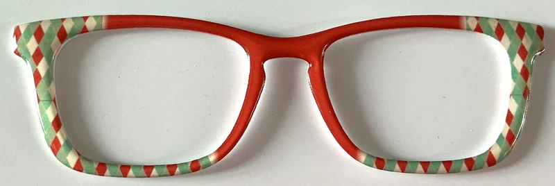 Casper Topper; Christmas diamond/red vertical split