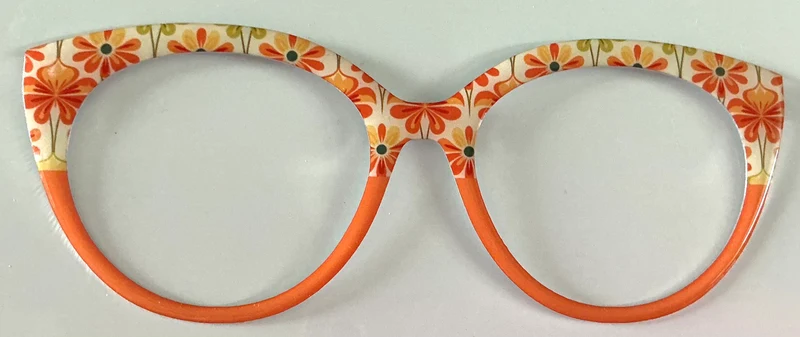 Zuri Topper; flowers/orange split