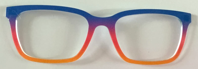 PAIR Larkin Topper; blue to orange gradient