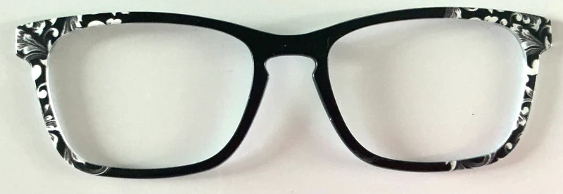 Larkin Topper; white swirl pattern on black