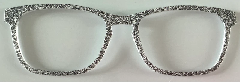 Larkin Topper; gray faux glitter