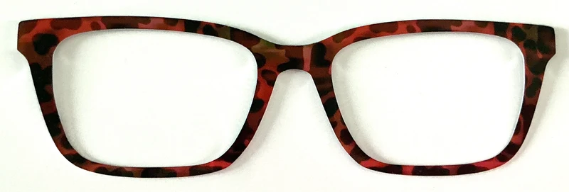 Larkin Topper; metal; red and black tortoise