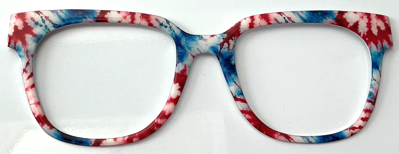 Murphy Topper; Lea’s Metal Treasures; RESINED; Patriotic Tie Dye