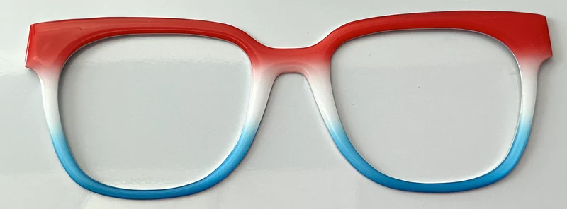 Murphy Topper; Lea’s Metal Treasures; RESINED; Red, White, and Blue Gradient