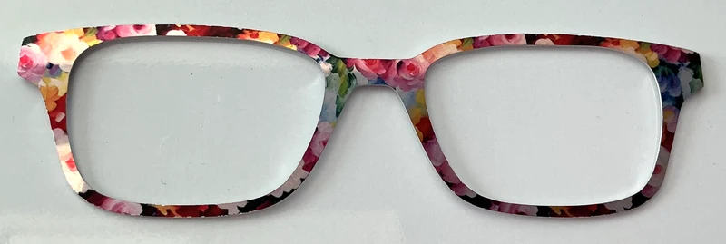 Finley Topper; metal; multicolored roses