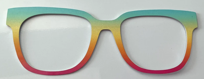 Murphy Topper; aqua;yellow;orange gradient
