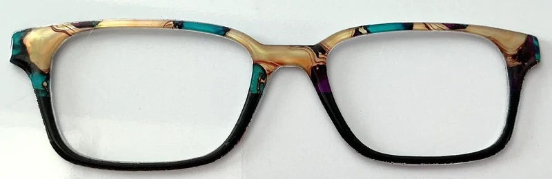 Finley Topper; gold and teal swirls to black fade