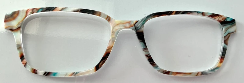 PAIR Finley Topper; ivory, black, light blue marble