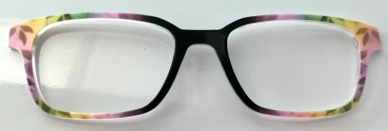 PAIR Finley Topper; pastel leaves to to black vertical fade