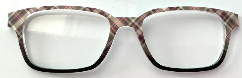 PAIR Finley Topper; mauve and green plaid to black fade