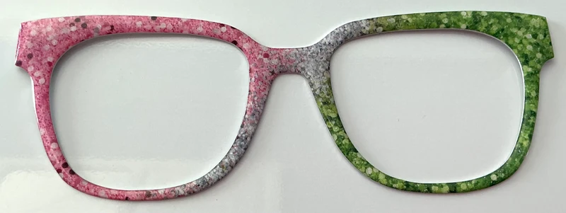 Murphy Topper; Lea’s Metal Treasures; RESINED; Bubblegum Lime Faux Glitter
