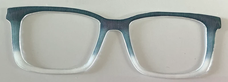 Kirby Topper; denim blue to white gradient