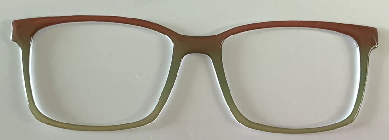 Kirby Topper; brown to green gradient, resined