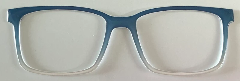 Kirby Topper; blue to gray gradient, resined