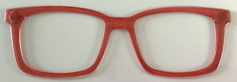Kirby Topper; red/orange glitter