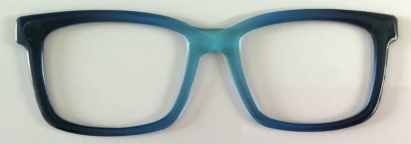 Kirby Topper; turquoise vertical gradient, resined