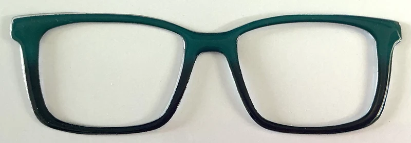 Kirby Topper; teal to navy blue gradient, resined