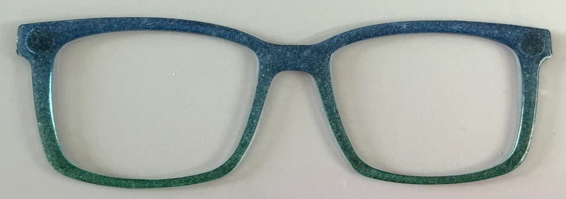 Kirby Topper; blue to green glitter gradient