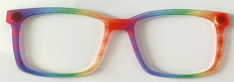 Kirby Topper; rainbow gradient, translucent