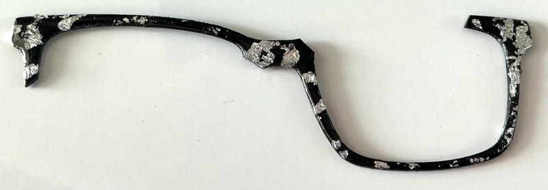 Kirby Topper; half topper; black and silver