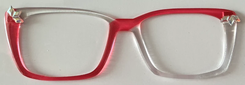 Kirby Topper; pink/red to clear with embellishments