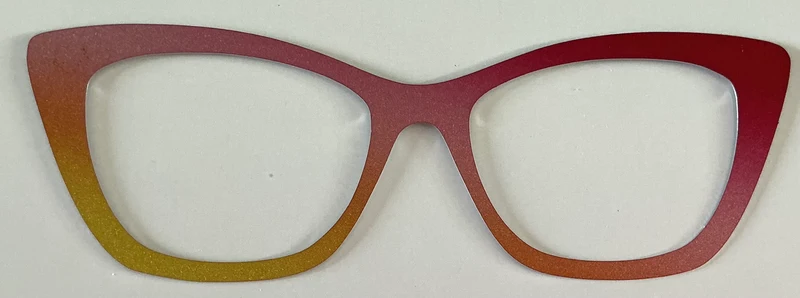 Wanda Topper; metal; pink to orange