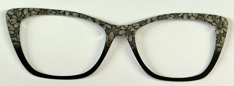 Wanda Topper; metal; gold flowers to black fade