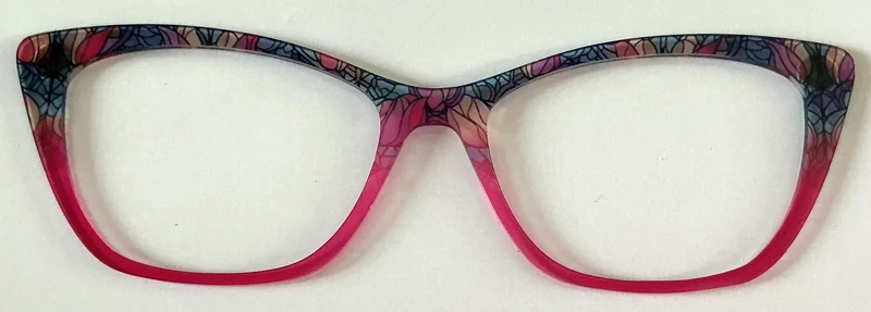 Wanda Topper; semi-translucent tulip/bright pink split