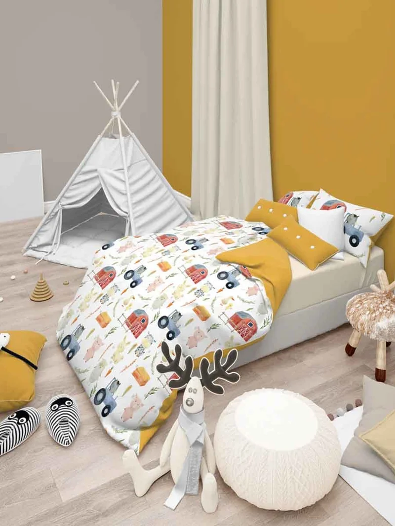 Parure Copripiumino 100% Cotone Fantasia Farm - Daunex