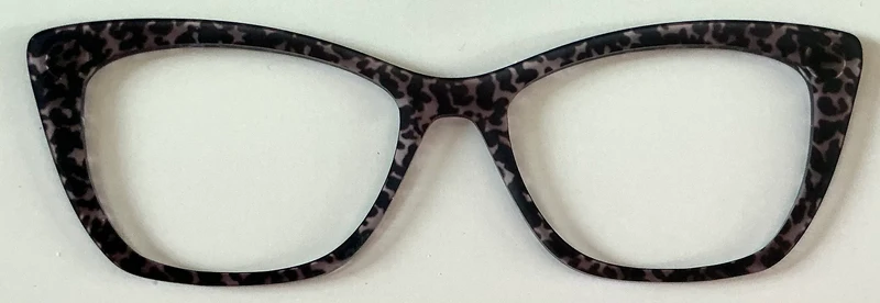 Wanda Topper; lilac purple and black tortoise