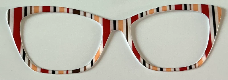 Wanda Topper; black, yellow, red vertical stripes